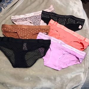 Victoria’s Secret Hiphugger panties bundle of 6 in a small new with tags